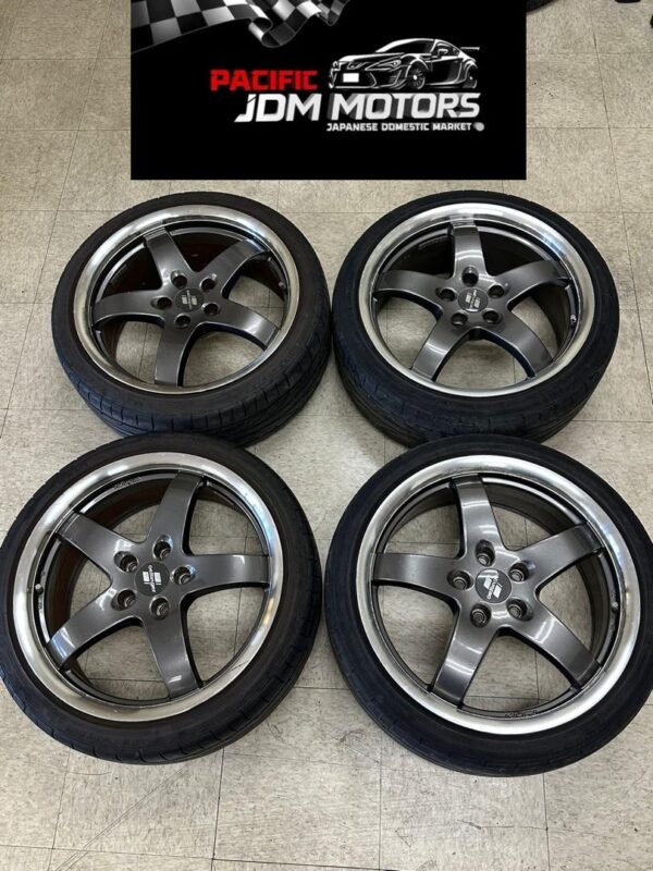 JDM Oettinger RE Wheels w/Tires 18X8, ET35 (fresh lips & powder coat) - Image 4