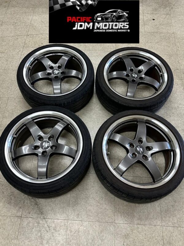 JDM Oettinger RE Wheels w/Tires 18X8, ET35 (fresh lips & powder coat) - Image 2