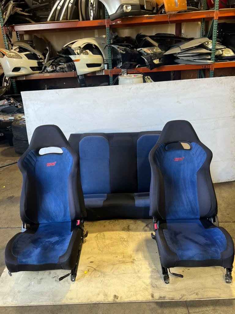 02-07 SUBARU IMPREZA WRX STI OEM COMPLETE FRONT & REAR SEATS JDM EJ207 BUGEYE - Image 8