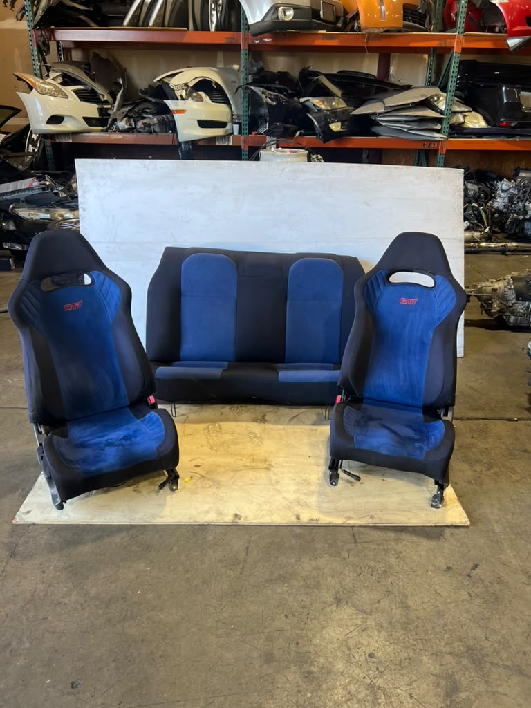 02-07 SUBARU IMPREZA WRX STI OEM COMPLETE FRONT & REAR SEATS JDM EJ207 BUGEYE - Image 3